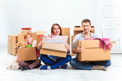 Removal team helping with a home move in Finsbury Park