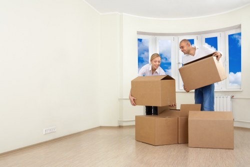 Removal team preparing safely for a move in Finsbury Park