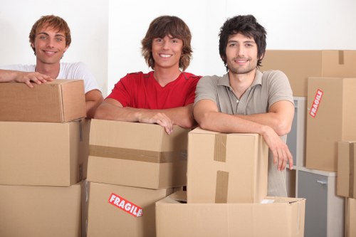 Local business relocation team handling office furniture in North London