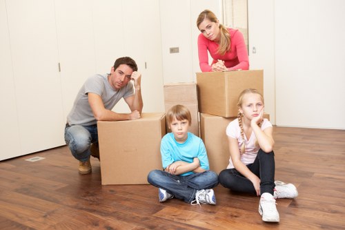 Professional man and van team handling a home move in Finsbury Park
