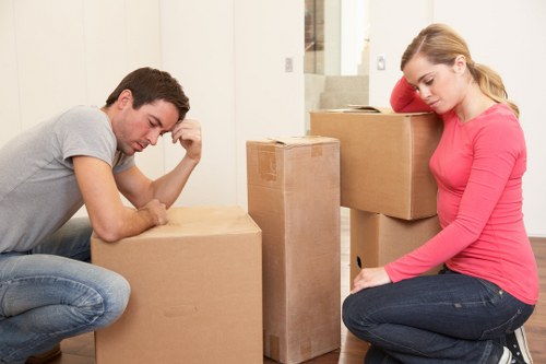Careful handling of office equipment in a North London move