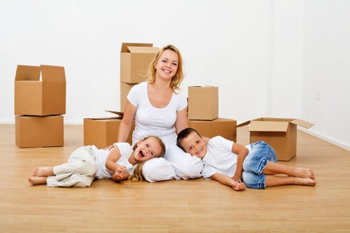 Reusable furniture and household items prepared for charity donation