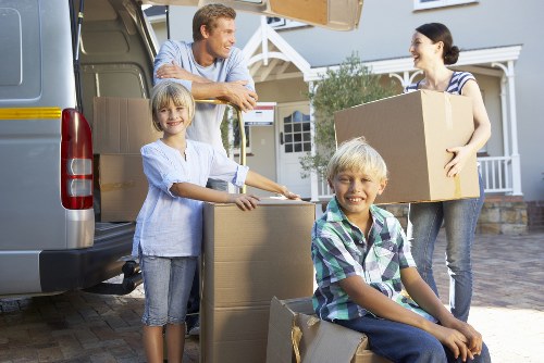 Household items prepared for a move within Finsbury Park