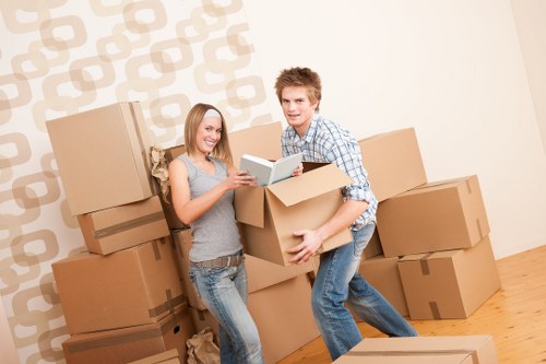 Furniture loading into a van for a North London relocation