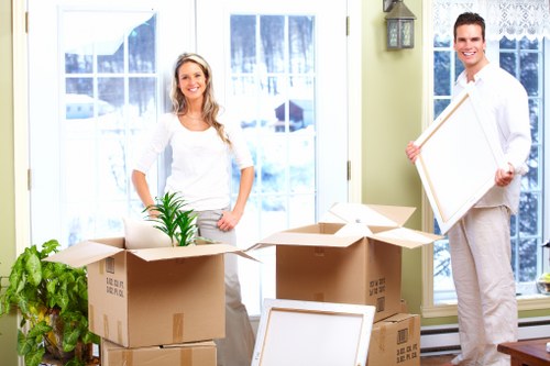 Professional man and van service focused on safety and insurance