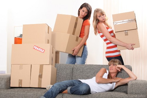 Preparing desks, boxes, and furniture for an office move in Finsbury Park