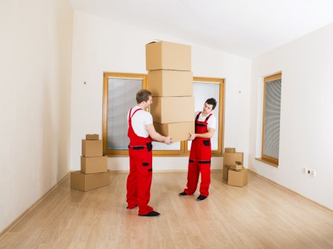 Packing and transporting office furniture during a local business move
